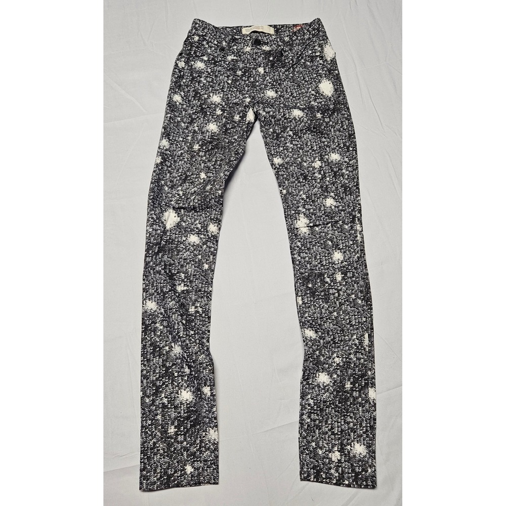 Marc by Marc Jacobs Super Skinny Jeans Womens 25 Black White Sequin Print NWOT